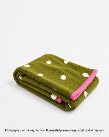 Senna Australian Cotton Polka Dot Bath Towel - Avocado