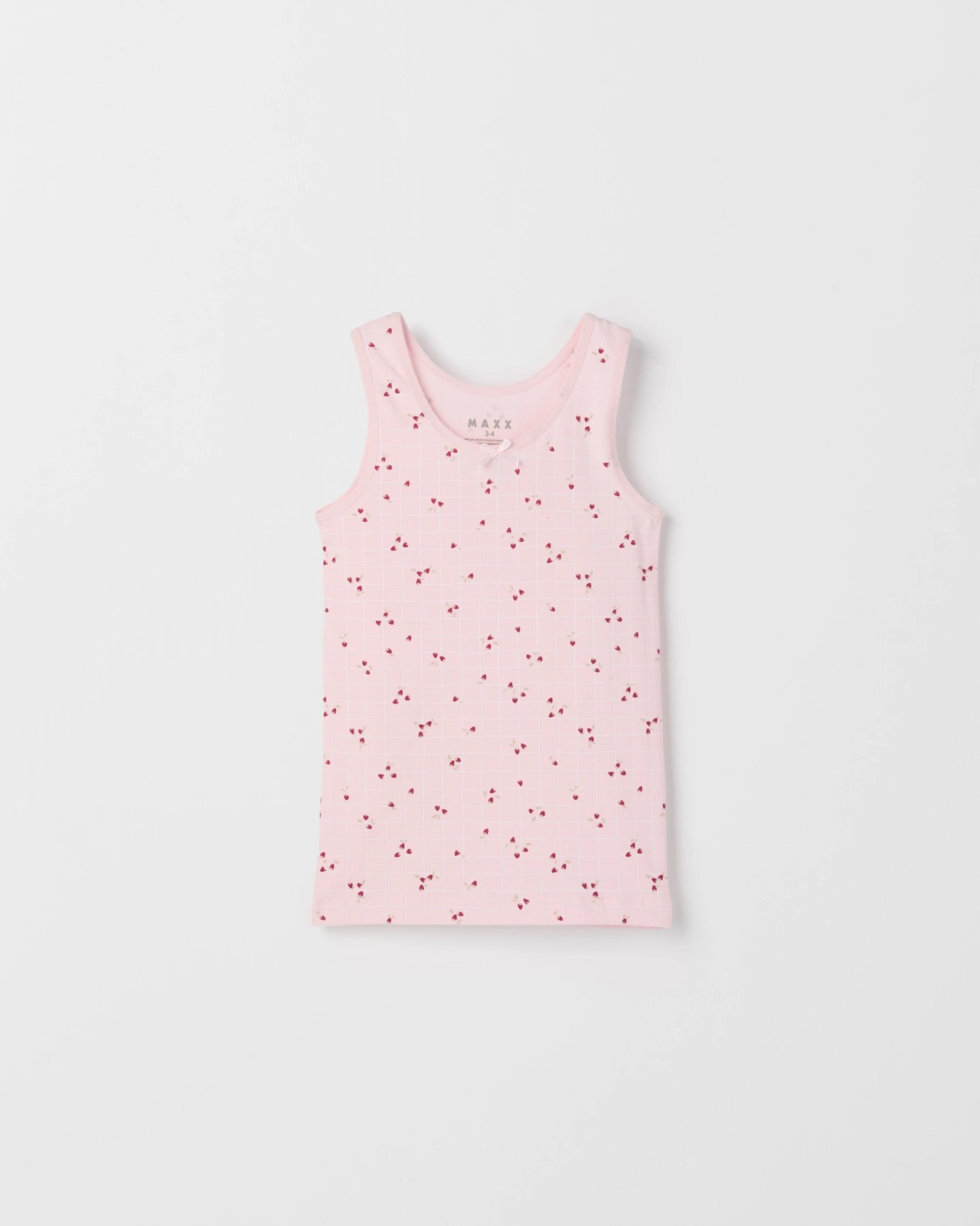Maxx Bamboo 3 Pack Girls Vests - Strawberry 2 of 5