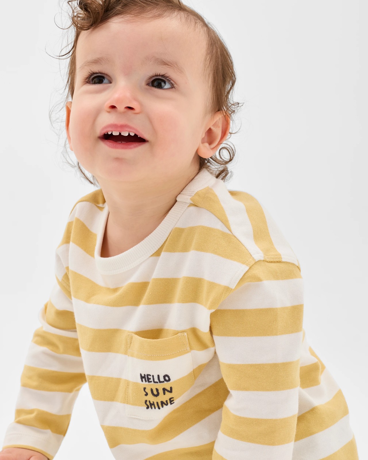 Baby Organic Cotton Long Sleeve Stripe T-Shirt 2 of 5