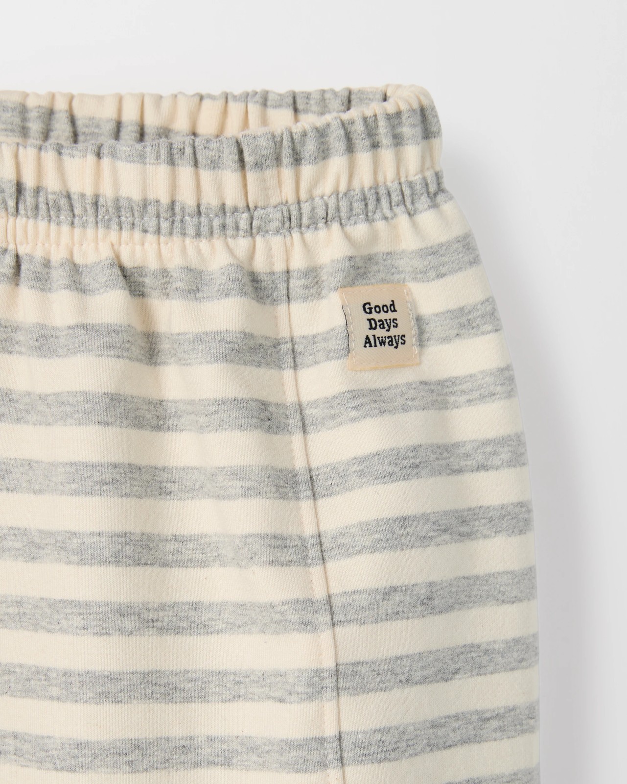 Baby Organic Cotton Seamed Front Trackpants - Grey / Cream 4 of 4