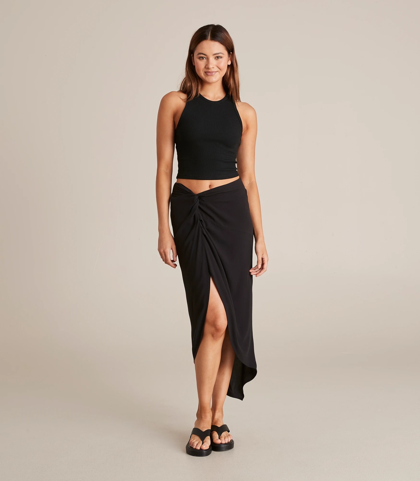 Lily Loves Twist Front Midi Skirt 2 of 5