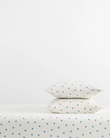 Arlo Polka Dot Stonewash Cotton Fitted Sheet