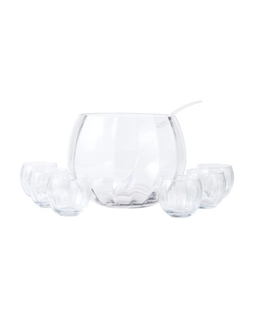 Anko 8 Piece Glass Punch Bowl Set