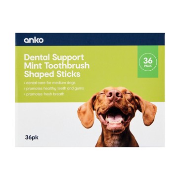 36 Pack Pet Treat Dental Toothbrush Bulk, Medium - Anko
