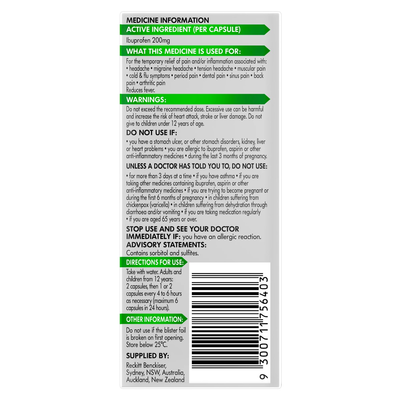 16 Pack Nurofen Zavance Mini Liquid Capsules Ibuprofen 200mg 3 of 6