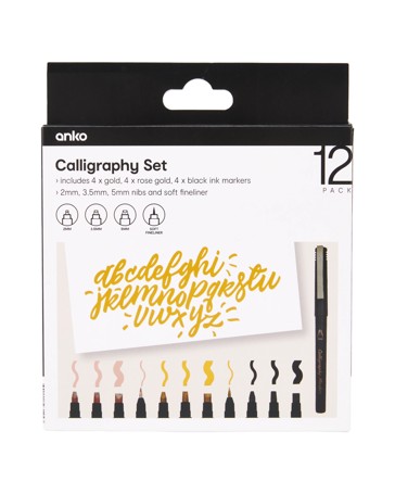 Anko 12 Pack Calligraphy Set