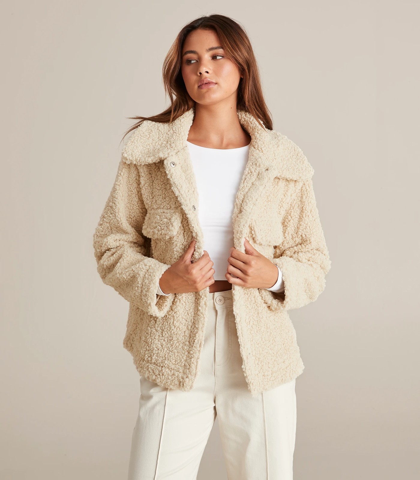 Teddy sherpa cardigan hot sale