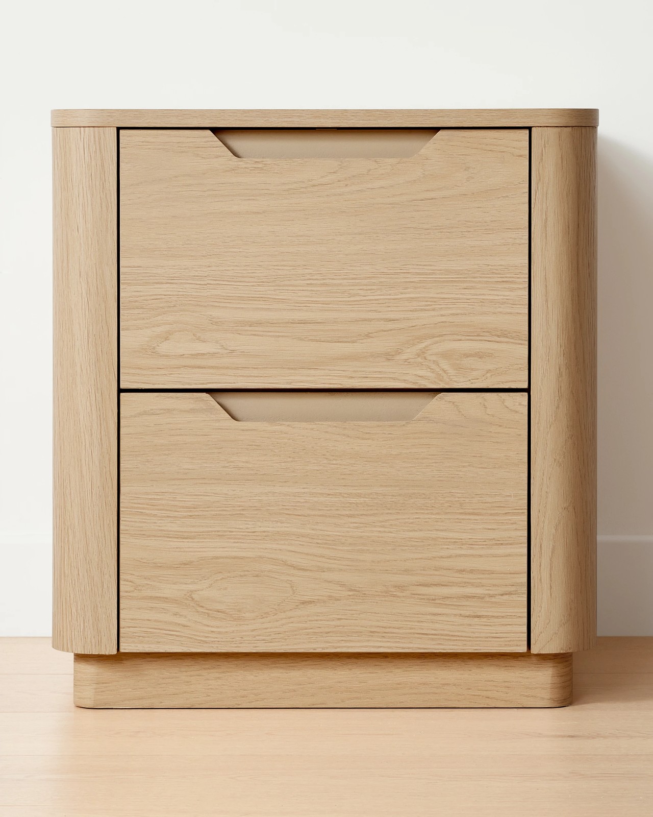 Anko Miles 2 Drawer Bedside Table - Oak 4 of 6