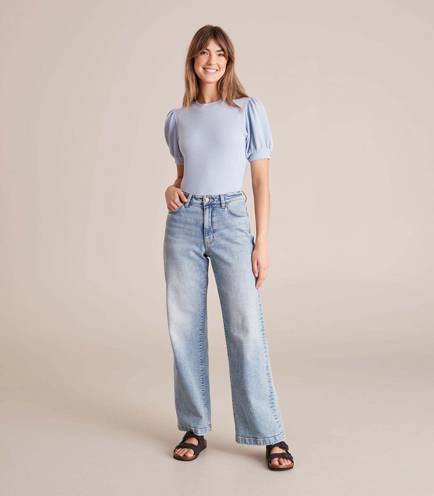 Puff Sleeve Rib T-Shirt 5 of 5