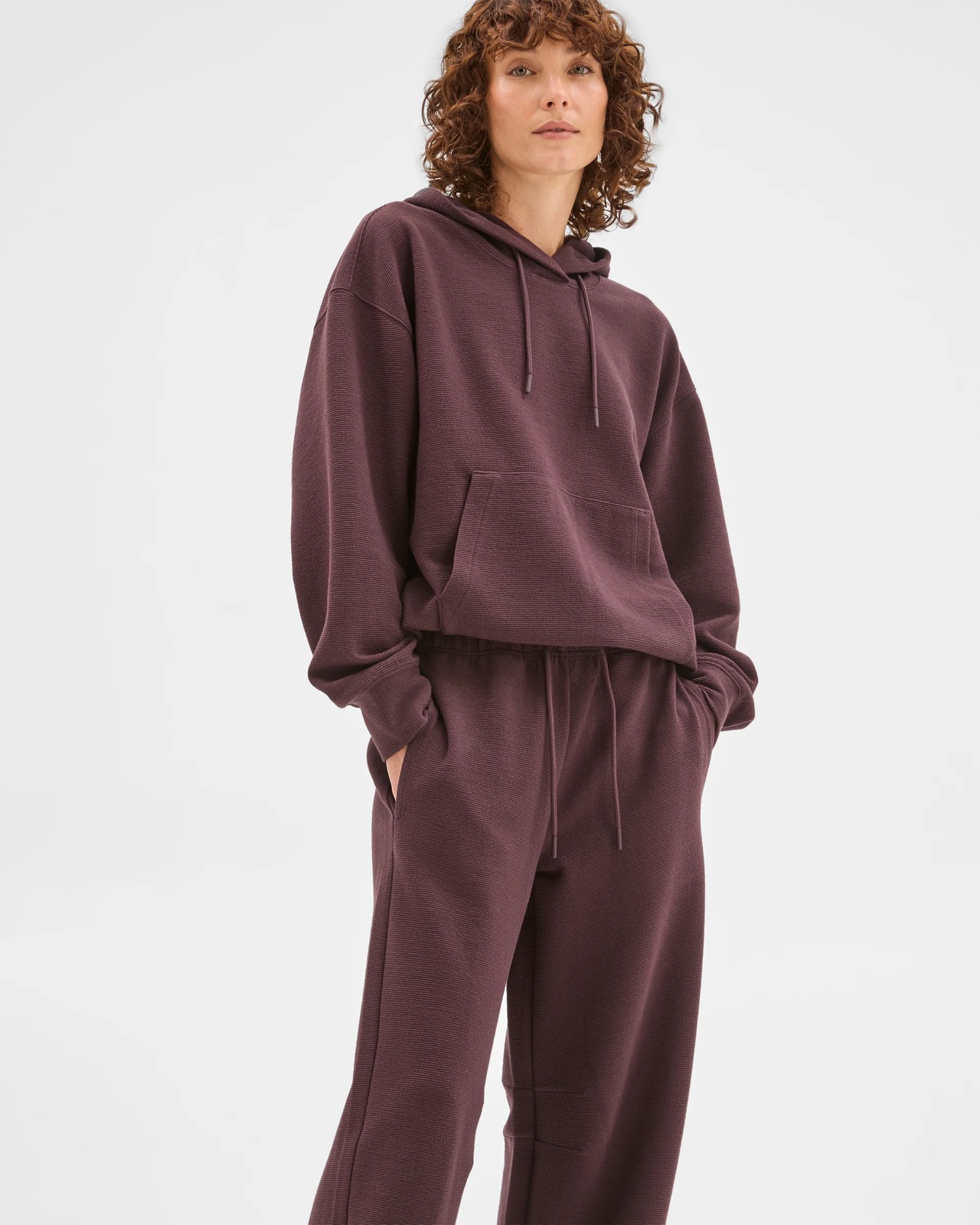 Active Australian Cotton Blend Crinkle Relaxed Pants - Raisin 5 of 5