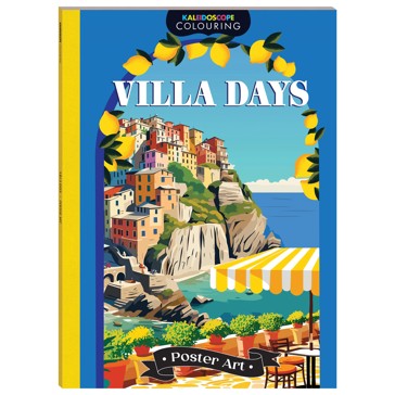 Kaleidoscope Colouring: Villa Days Poster Art - Book
