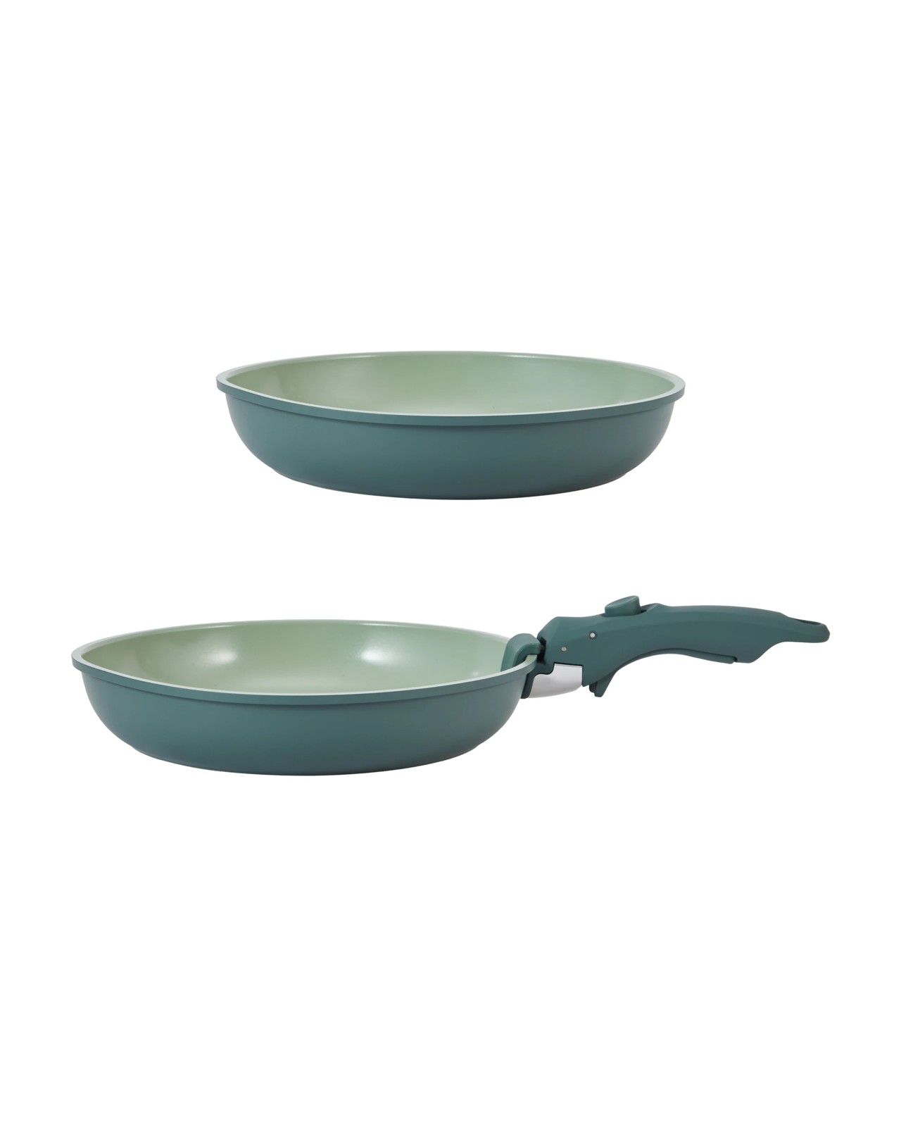 Anko 3 Piece Ceramic Cookware Set with Detachable Handle - Green 5 of 5
