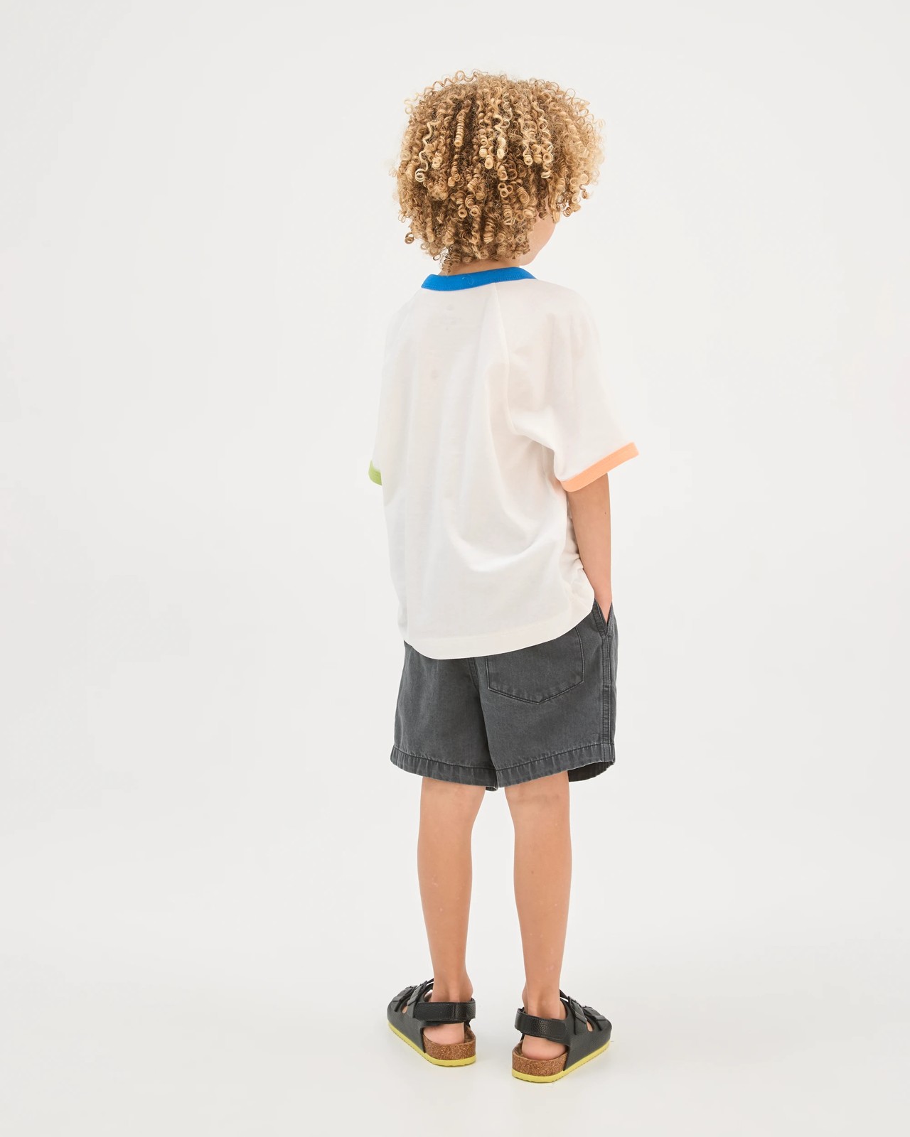 Cotton Chambray Volley Shorts - Black 4 of 5