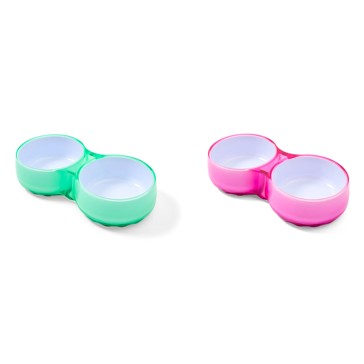 Cat Twin Bowl Acrylic, Assorted - Anko