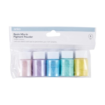 5 Pack Resin Mix-in Pigment Powder, Brights - Anko