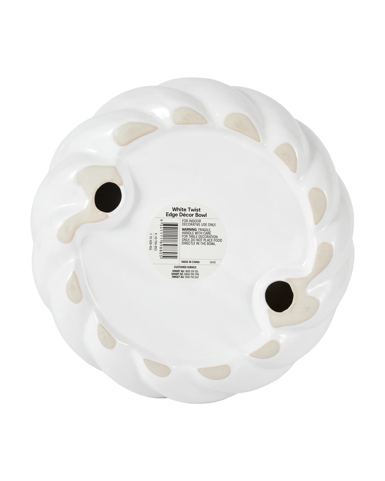 Anko White Twist Edge Decor Bowl 5 of 5