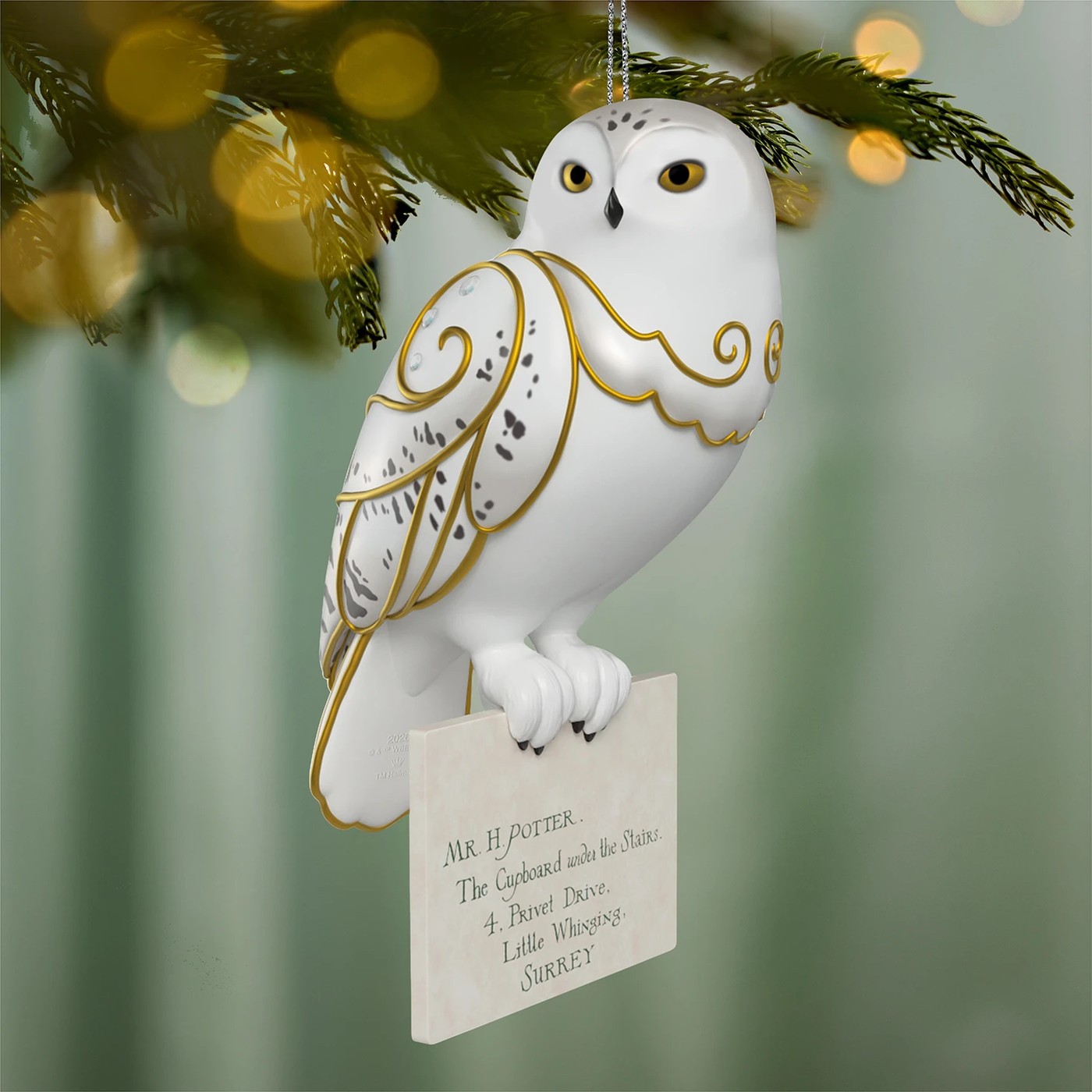 Hallmark Keepsake Harry Potter Hedwig Christmas Tree Ornament 2 of 6