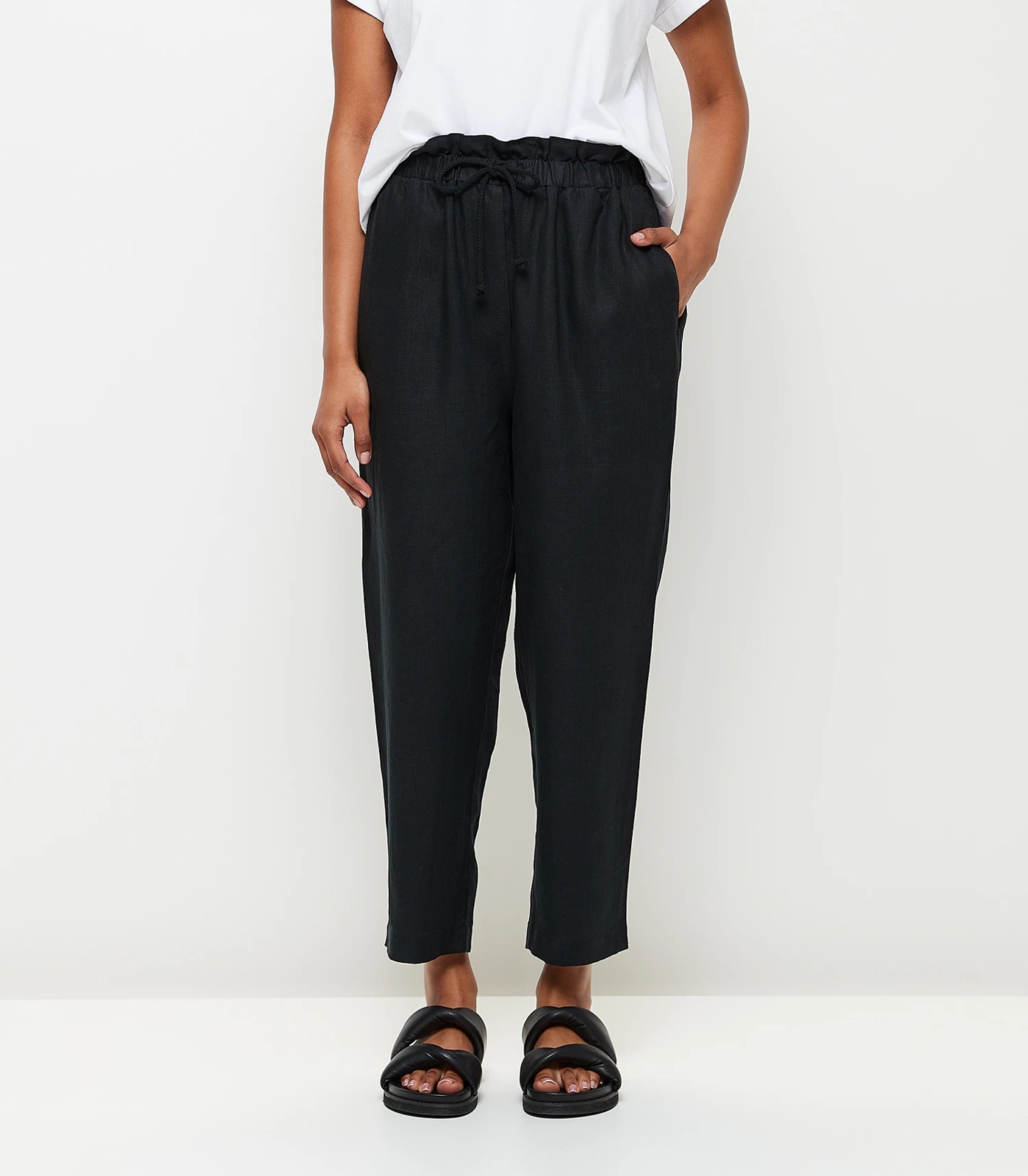 European Linen Tapered Pants