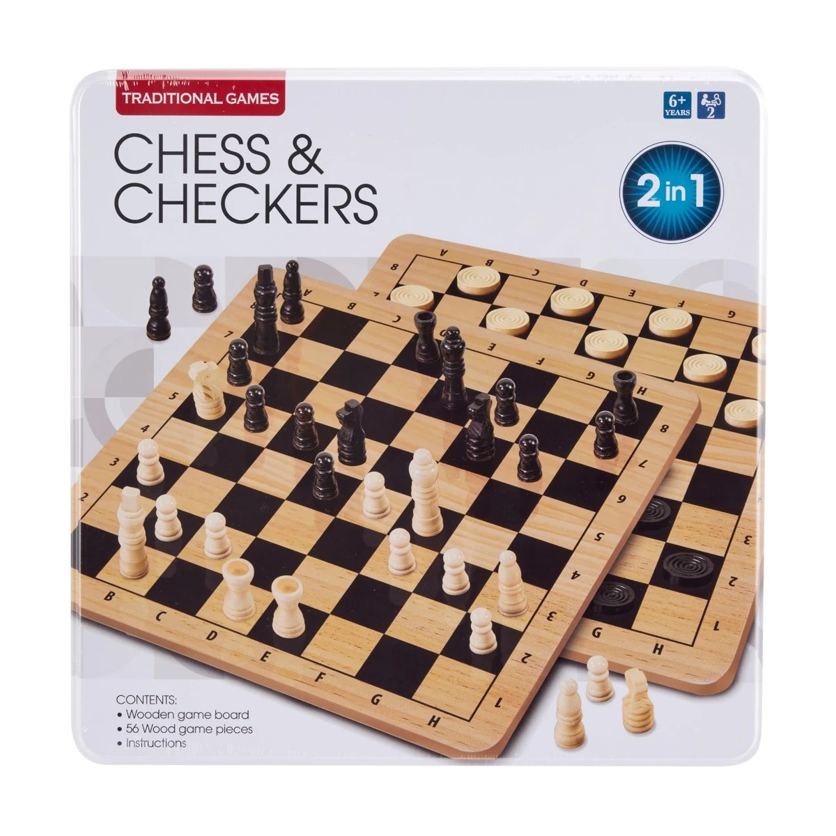 Traditional Games 2-In-1 Chess and Checkers - Anko | Target Australia