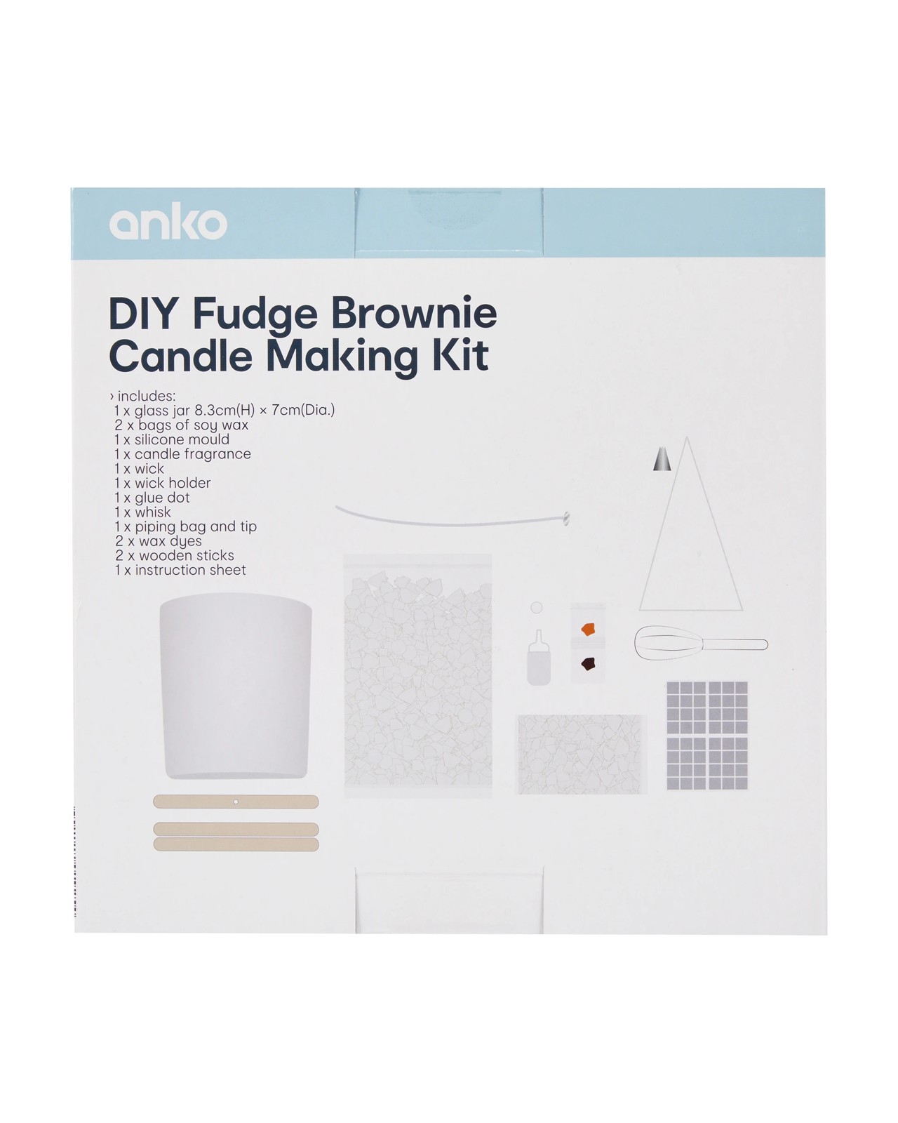 Anko DIY Fudge Brownie Candle Making Kit 3 of 3