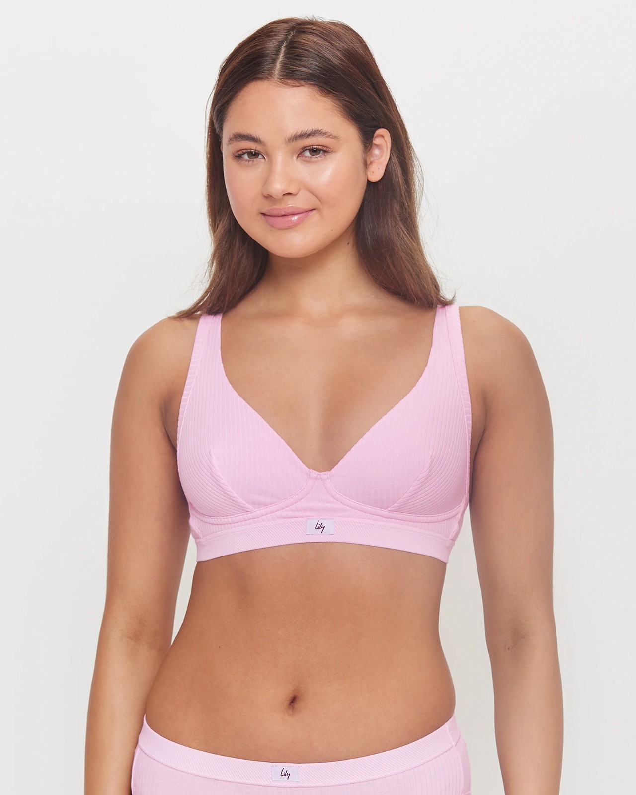 Heritage Rib Wirefree Plunge Bra - Lily Loves