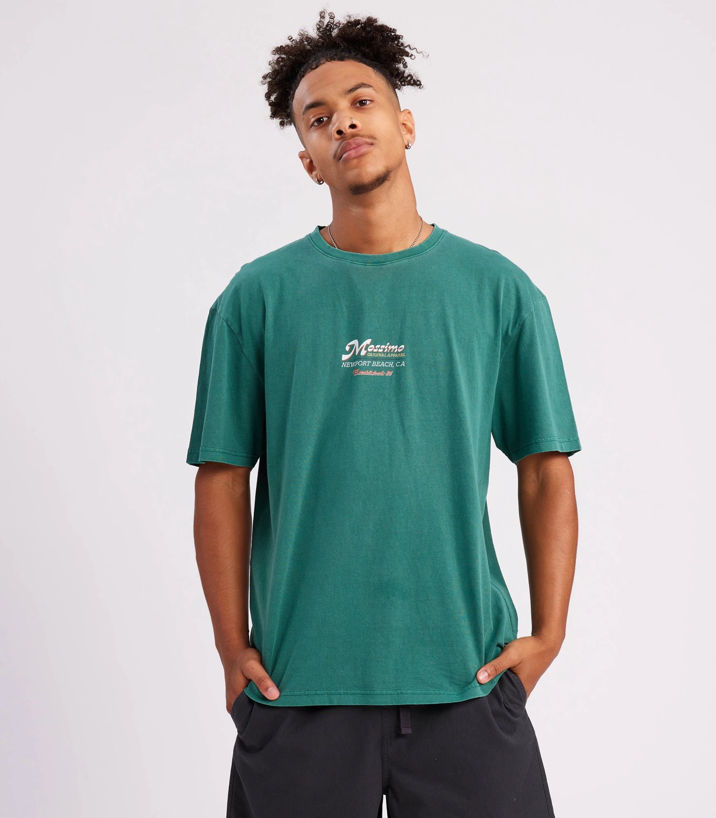 Mossimo Classic Logo Tee in Green for Men