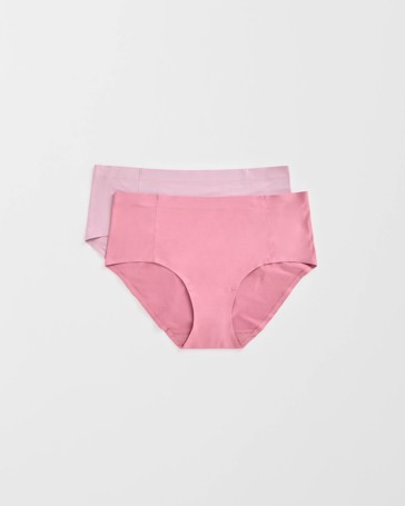 Smooth Moves 2 Pack Bonded No Show Midi Briefs