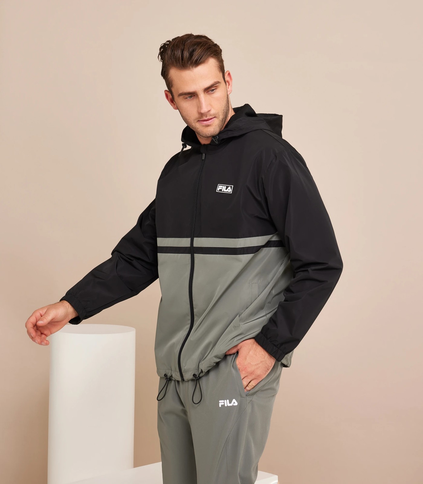 Grey clearance fila jacket