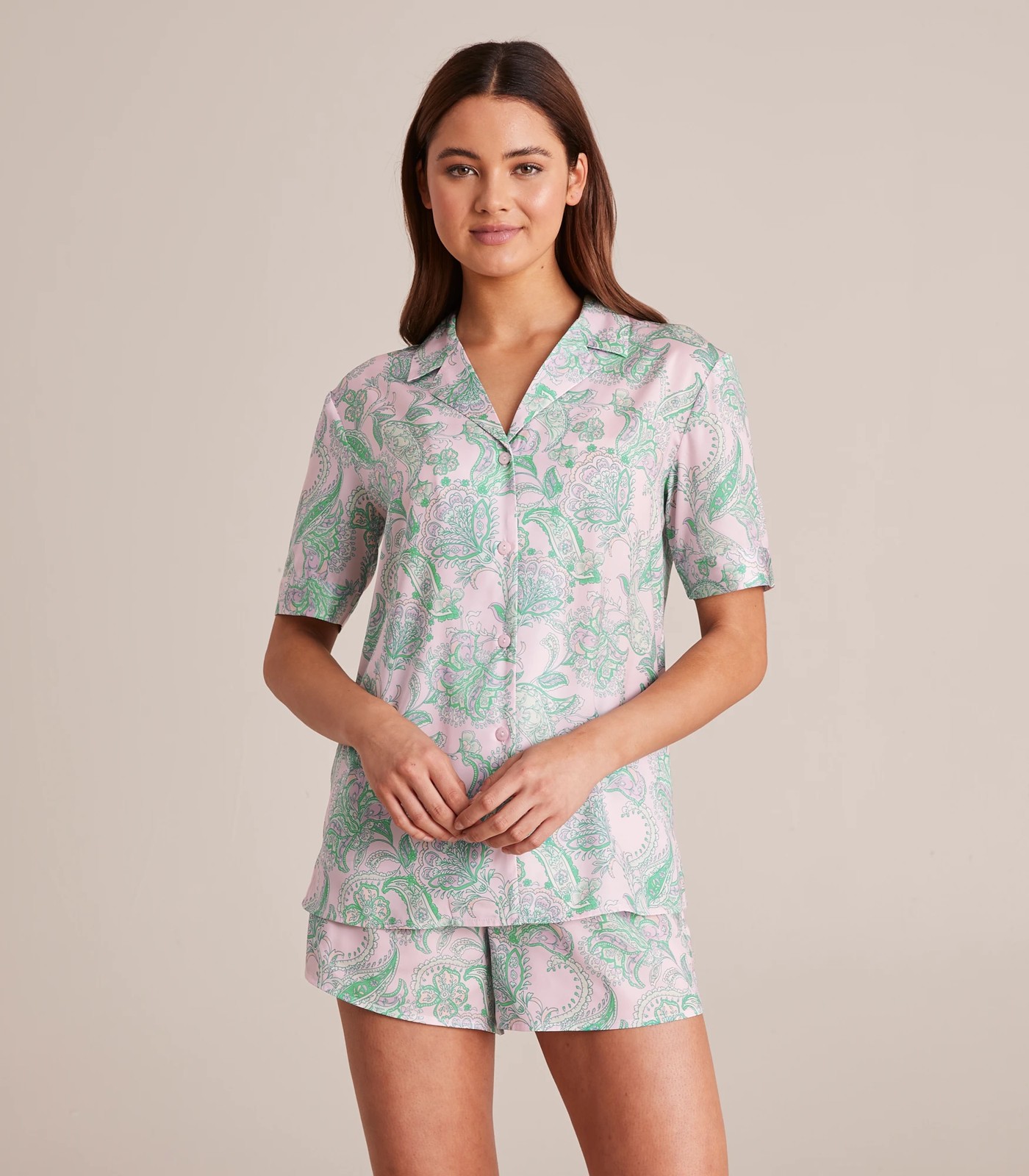 Lily Loves Short Sleeve Satin Pyjama Sleep Shirt Target Australia