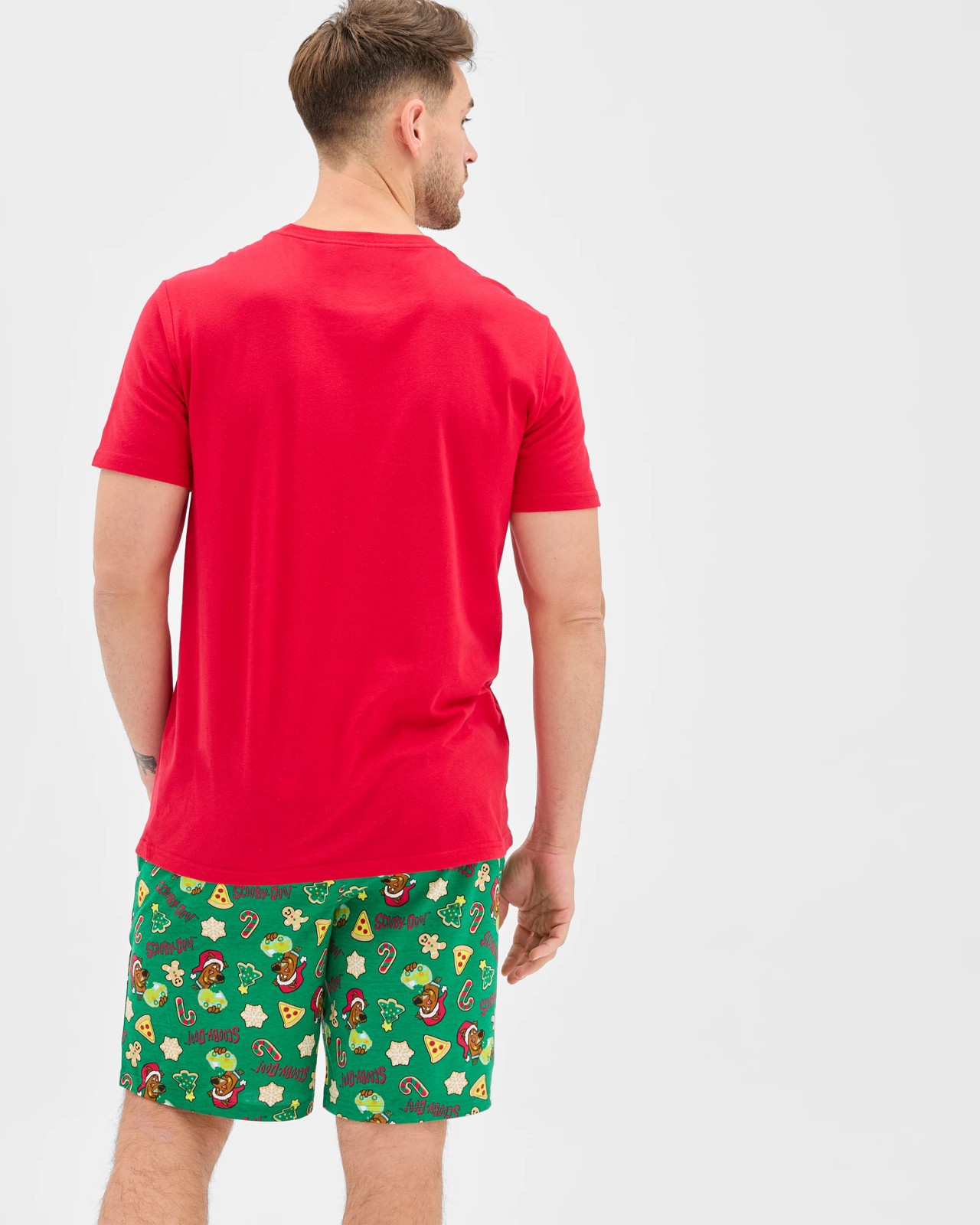 Short Sleeve Top and Shorts Christmas Pyjama Set 5 of 5