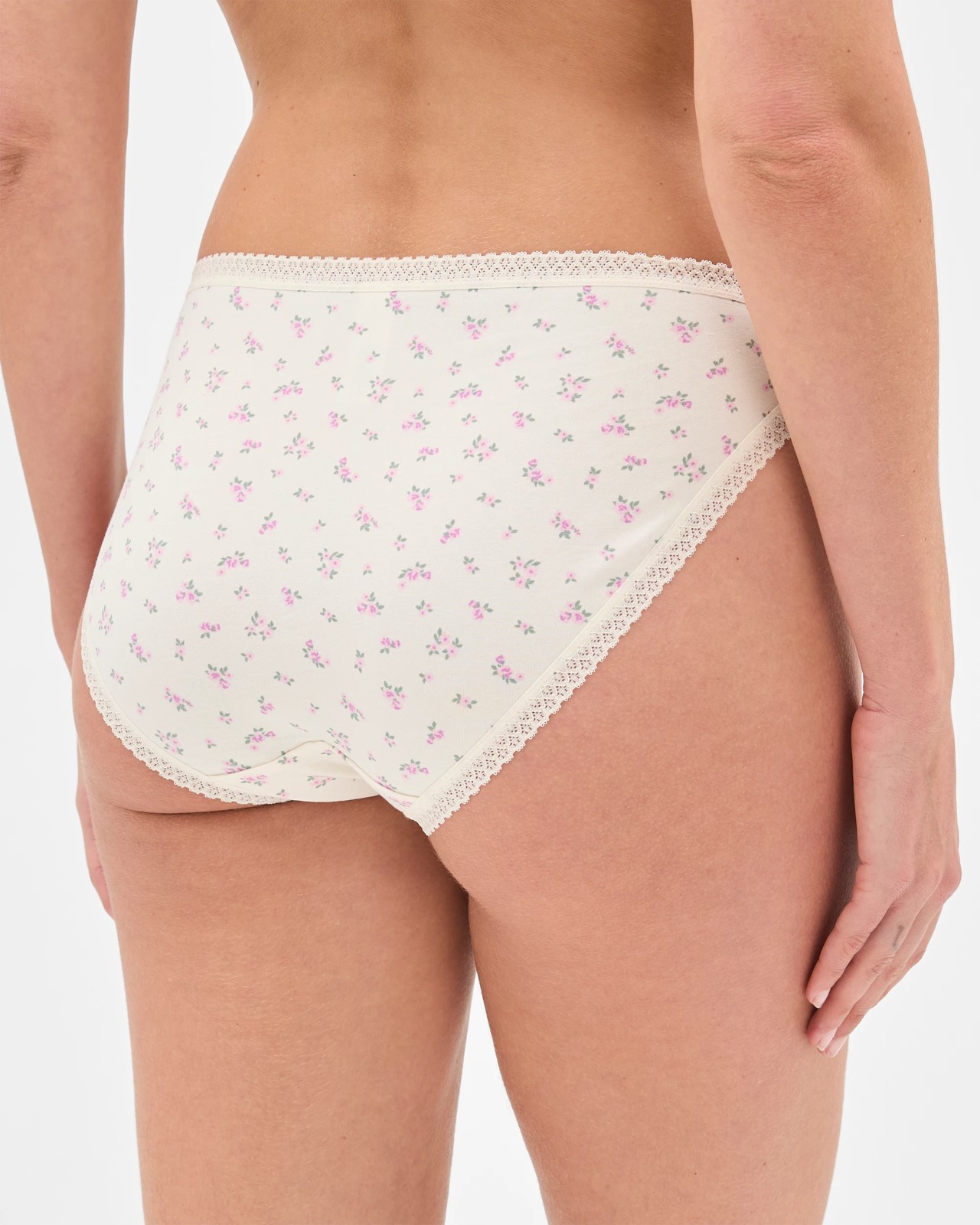 Australian Cotton Blend 5 Pack Bikini Briefs  - Multi Gardenia Ditsy 3 of 4