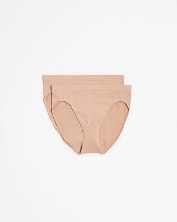 Australian Cotton Blend 2 Pack Seamfree High Cut Briefs