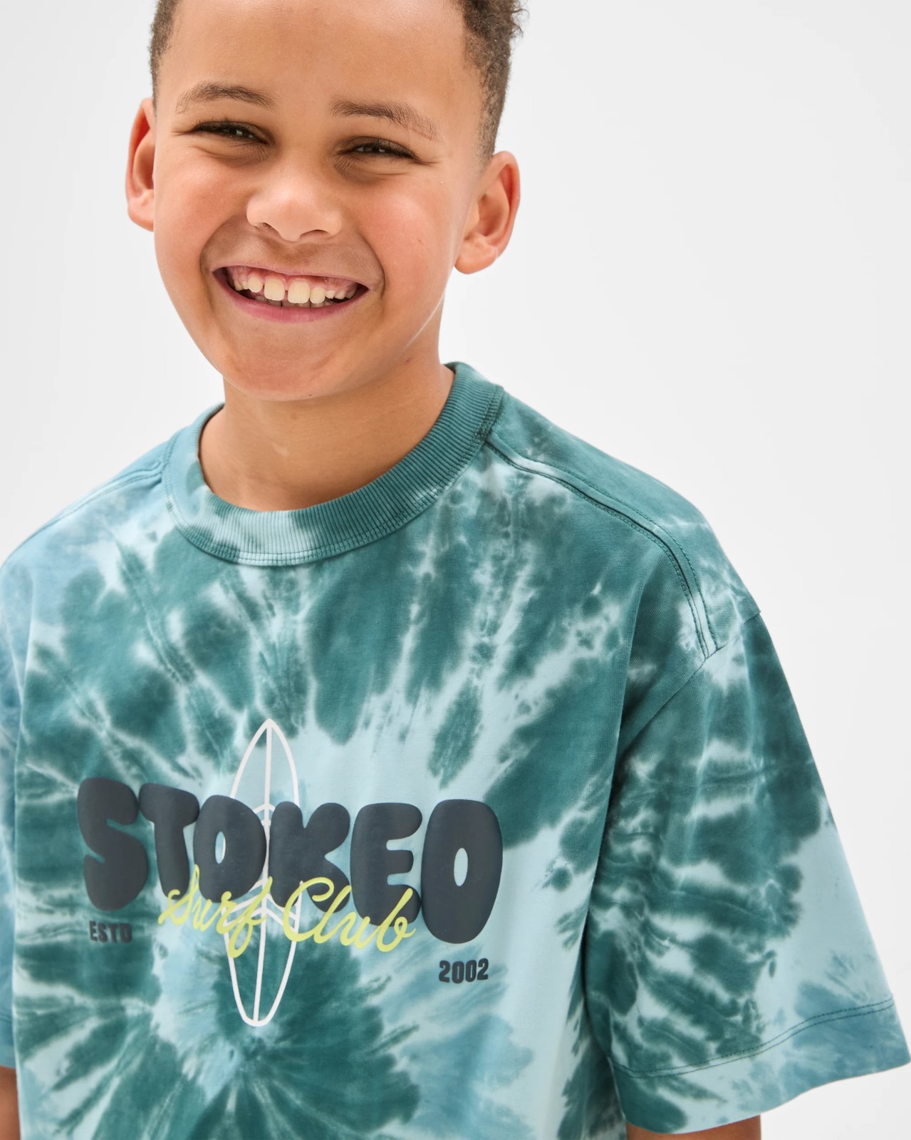 Australian Cotton Oversized Dyed Graphic T-Shirt - Green 3 of 6