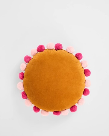 Delilah Round Pom Pom Cushion