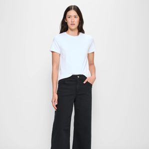 Petites Australian Cotton Blend Stretch Twill Wide Leg Pants thumbnail 2