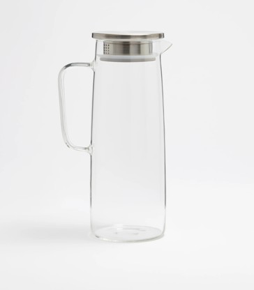 Glass Jug with Metal Lid