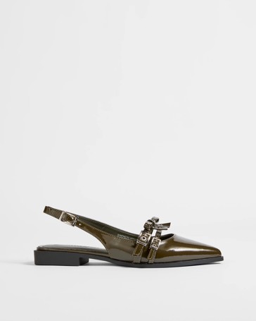Strap Studded Slingback Flat - Pinna