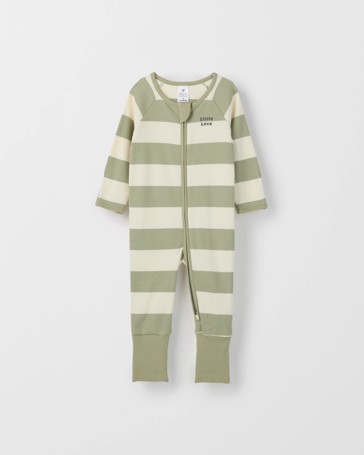 Baby Organic Cotton Rib Zip Footless Coverall