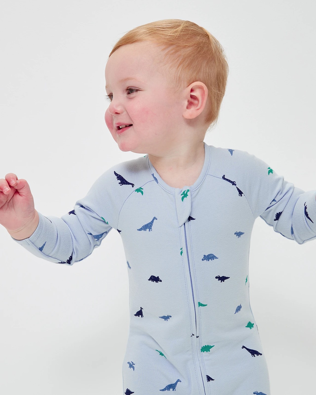 Baby Organic Cotton Print Zip Coverall 3 of 6