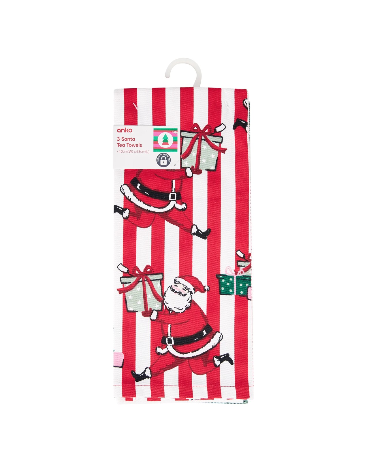 Anko 3 Pack Santa Tea Towels 6 of 6