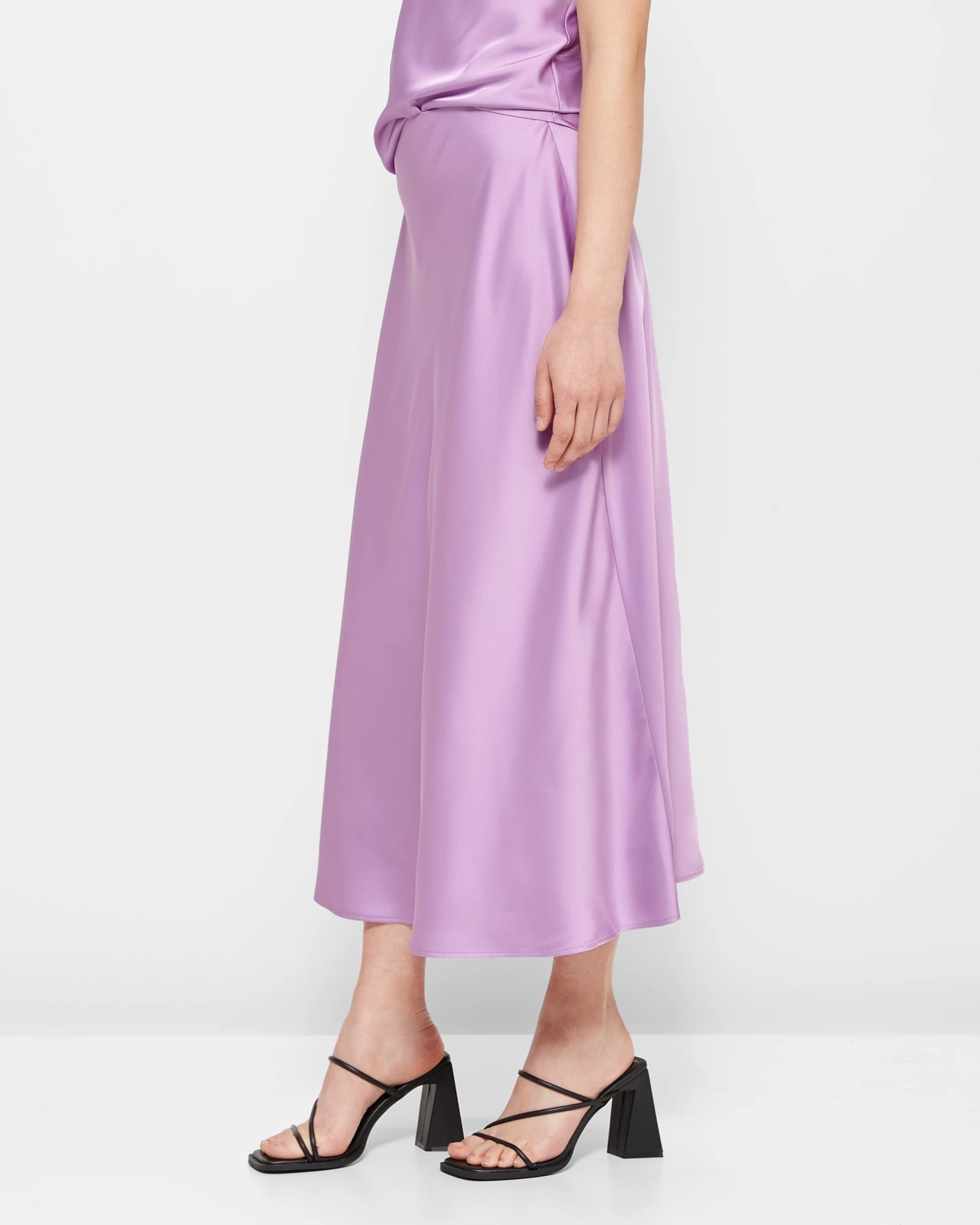 Midi Flare Slip Skirt - Preview 3 of 5