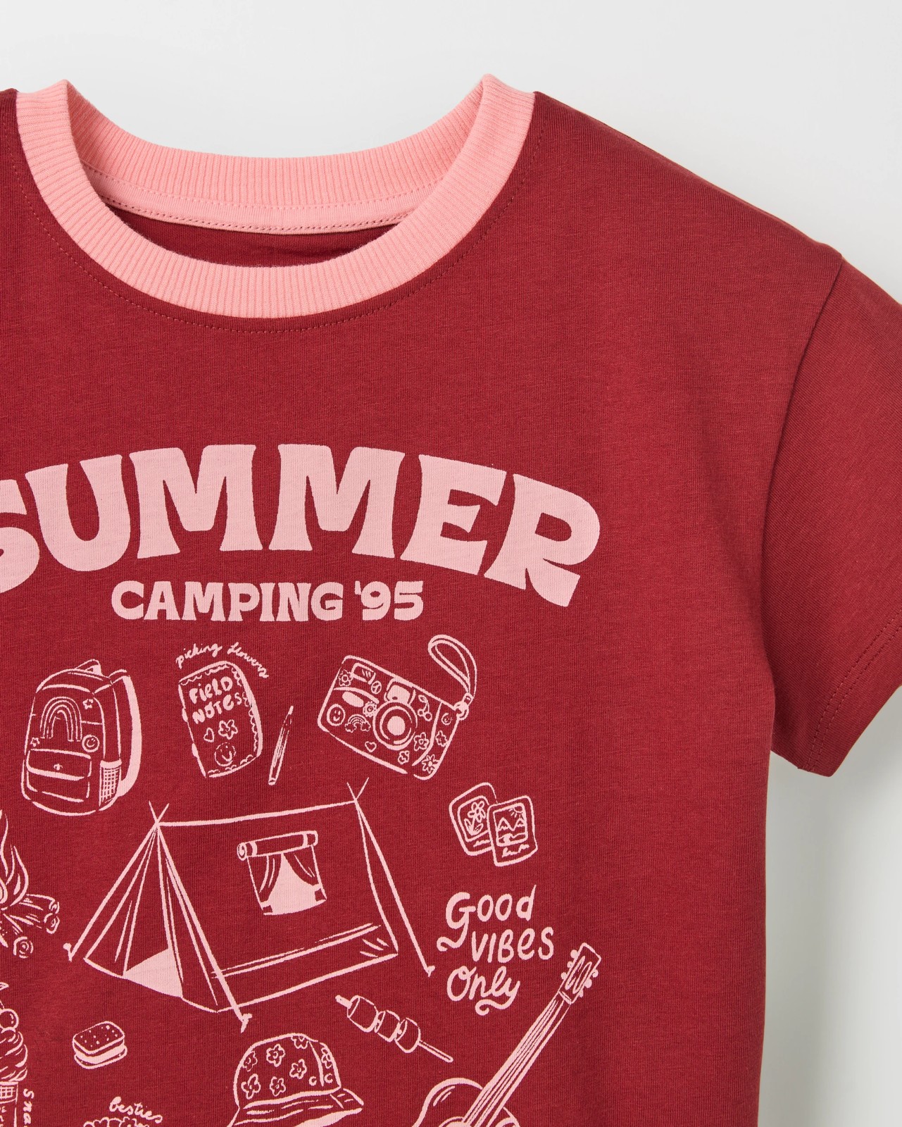 Australian Cotton Oversized T-Shirt - Summer Camp red 2 of 2