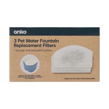 Pet Water Fountain Replacement Filters, 3 Pack - Anko