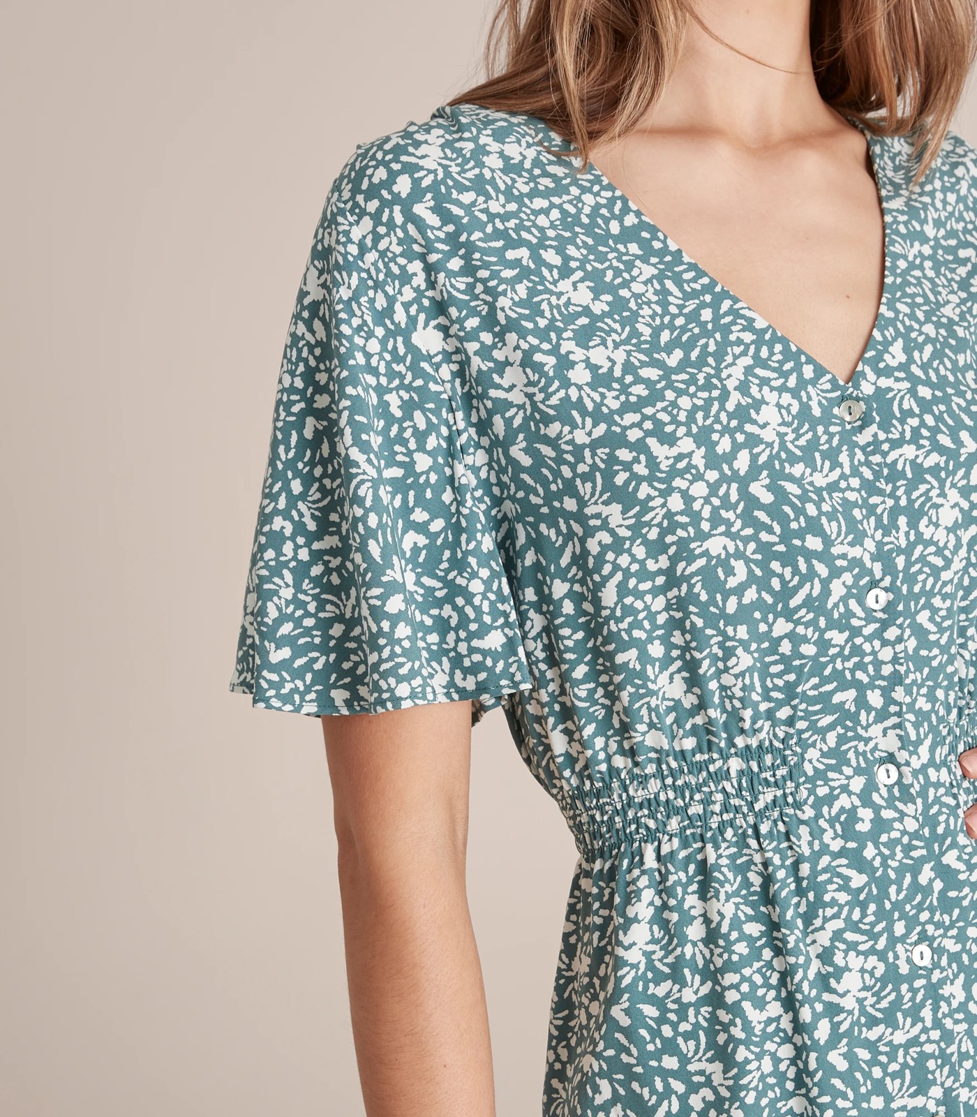 Gathered Shoulder Dress 2 of 5