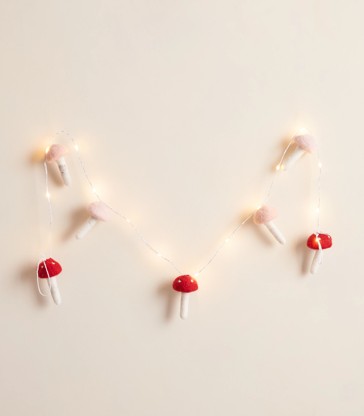 LED Mushroom Christmas Garland