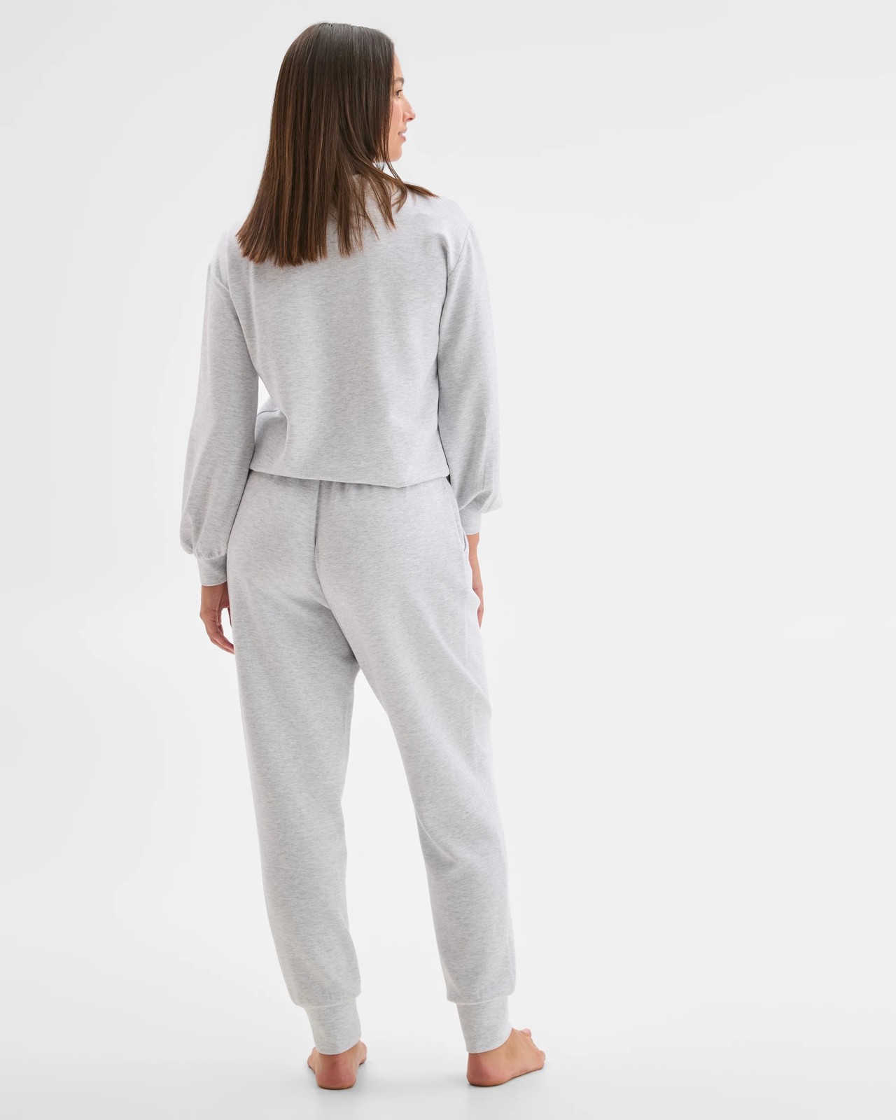 Modal Sleep Jogger Pants - Grey Marle 3 of 4