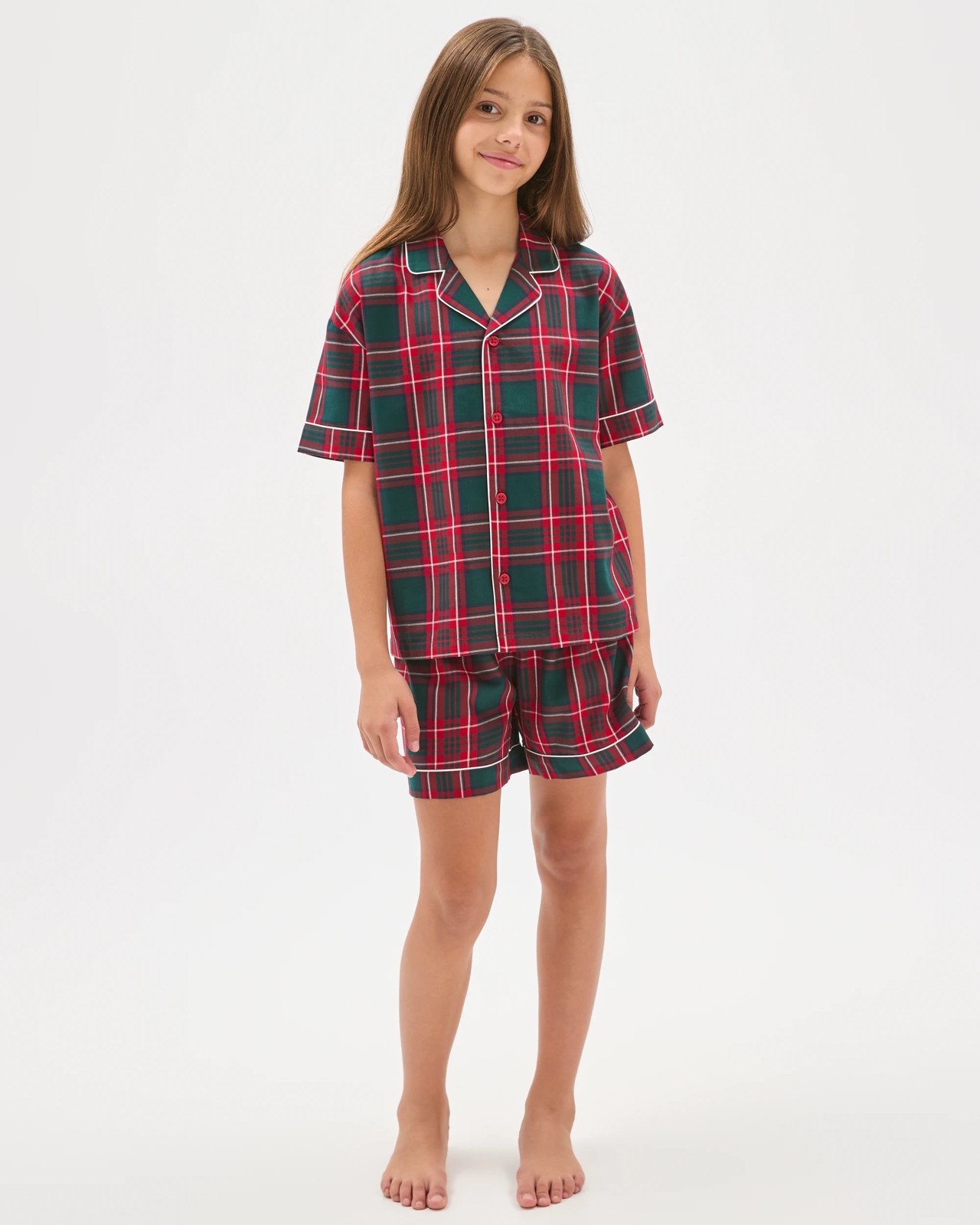 Family Matching Christmas Australian Cotton Older Kids Pyjama Set - Tartan 3 of 6