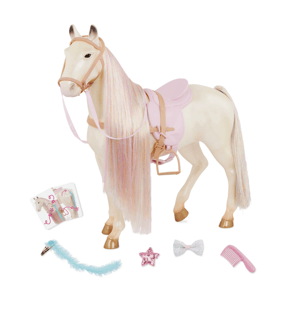 Our Generation Enchanting Horse 20-inch Toy Horse with Ultra-Long Rainbow Hair