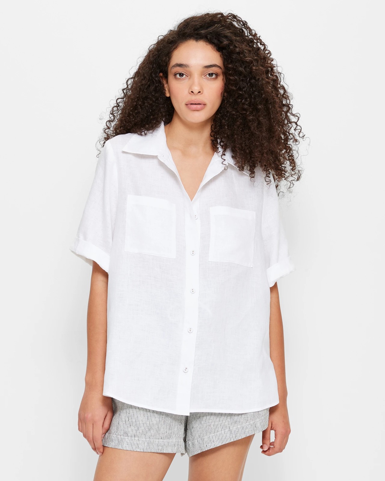 Target European Linen Shirt - Black