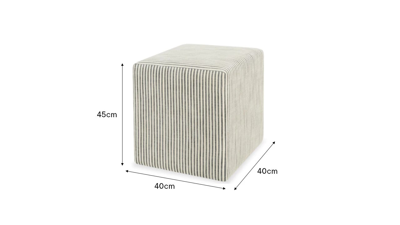 Anko Square Striped Ottoman 6 of 6